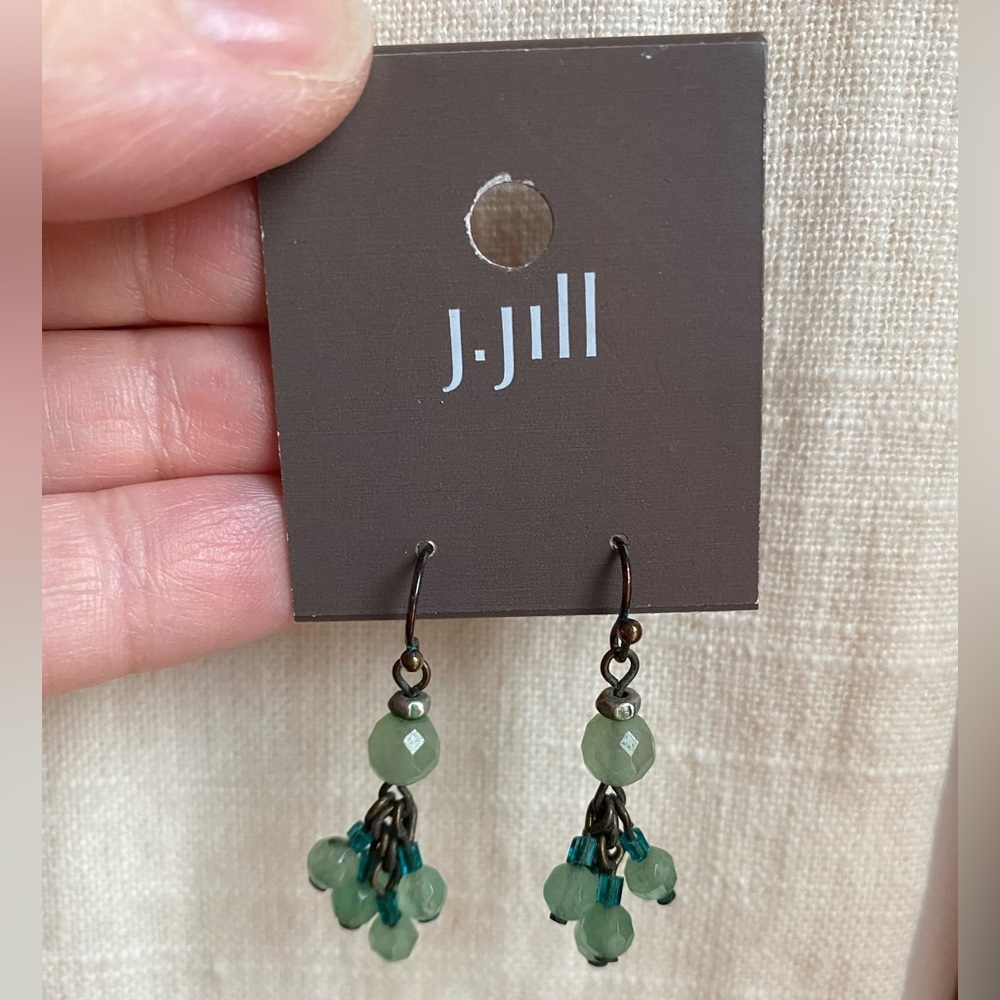 J. Jill Cluster Drop Earrings Sea Glass